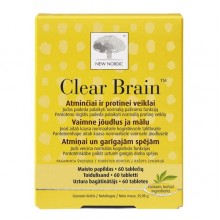 Комплекс для профилактики работы головного мозга New Nordic Clear Brain 60 Tabs Комплекс для профилактики работы головного мозга New Nordic Clear Brain 60 Tabs