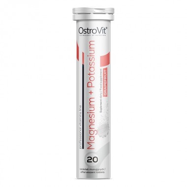 Мультиминералы для спорта OstroVit Magnesium + Potassium 20 effervescent tabs Grapefruit