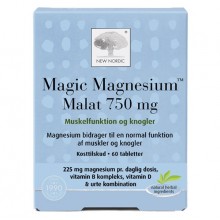 Микроэлемент Магний New Nordic Magic Magnesium Malat 750 mg 60 Tabs Микроэлемент Магний New Nordic Magic Magnesium Malat 750 mg 60 Tabs