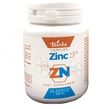 Витаминно-минеральный комплекс Biola Zinc +D3+C 30 Caps