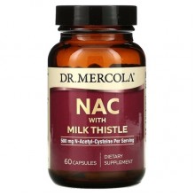 Ацетилцистеин Dr. Mercola NAC with Milk Thistle 60 Caps Ацетилцистеин Dr. Mercola NAC with Milk Thistle 60 Caps
