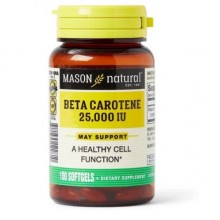 Витамин A Mason Natural Beta Carotene 25,000 IU 100 Caps
