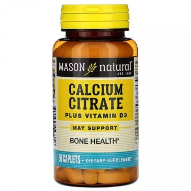 Витаминно-минеральный комплекс Mason Natural Calcium Citrate Plus Vitamin D3 60 Caps