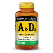 Комплекс Витамин A+D Mason Natural Vitamin A & D3 100 Caps