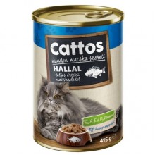 Cattos для кошек влажный корм с рыбой, 415 г