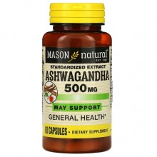 Ашваганда Mason Natural Ashwagandha 500 mg 60 Caps Ашваганда Mason Natural Ashwagandha 500 mg 60 Caps