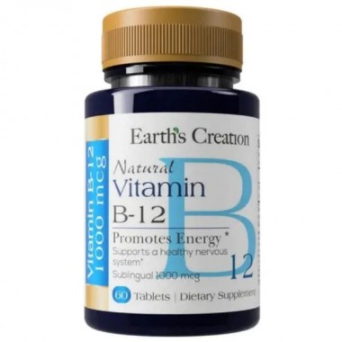 Витамин Б12 Earth‘s Creation Vitamin B-12 1000 mcg Sublingual 60 Tabs