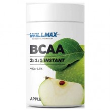 Аминокислота BCAA для спорта Willmax BCAA 2:1:1 400 g /80 servings/ Apple