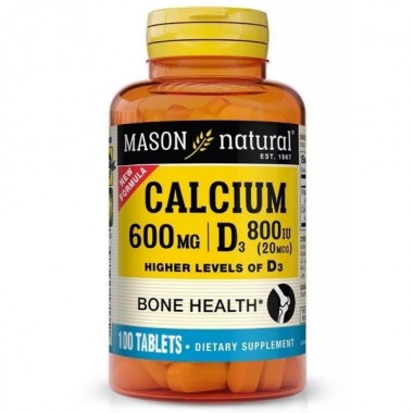 Витамин D Mason Natural D3 800 МЕ, Calcium 600 mg with Vitamin D3 800 IU 100 Tabs