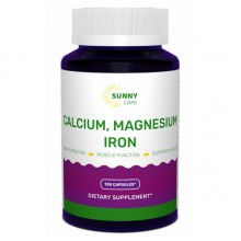 Микроэлемент Магний Sunny Caps Calcium, Magnesiumand, Iron 100 Caps