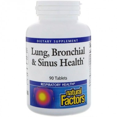 Комплекс для профилактики дыхательной системы Natural Factors Lung, Bronchial & Sinus Health 90 Tabs