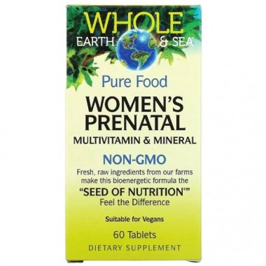 Витамины для беременных Natural Factors Whole Earth & Sea Women's Prenatal Multivitamin & Mineral 60 Tabs