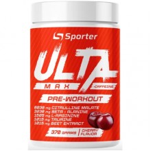 Комплекс до тренировки Sporter Ulta Max + Сaffeine 370 g /25 servings/ Cherry