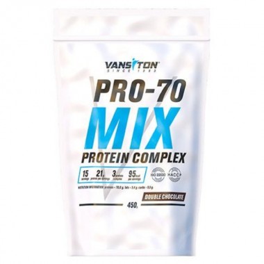 Протеин Vansiton Pro-70 Mix 450 g /15 servings/ Double Chocolate
