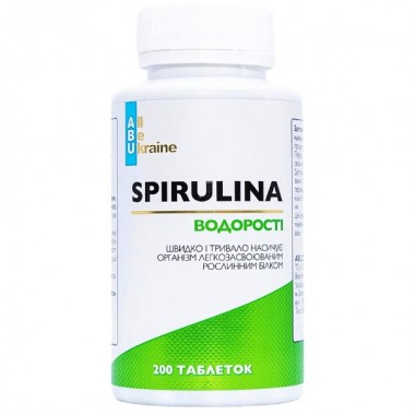 Спирулина All be Ukraine Spirulina 200 Tabs