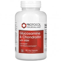 Препарат для суставов и связок Protocol for Life Balance Glucosamine & Chondroitin with MSM 180 Veg Caps