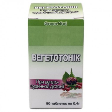 Комплекс для профилактики давления и кровообращения GreenSet Вегетотоник - При вегето-сосудистой дистонии 90 таблеток