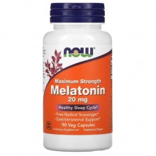 Мелатонин для сна NOW Foods Melatonin 20 mg 90 Veg Caps Мелатонин для сна NOW Foods Melatonin 20 mg 90 Veg Caps