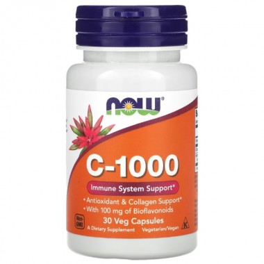 Витамин C NOW Foods Vitamin C-1000 30 Veg Caps Витамин C NOW Foods Vitamin C-1000 30 Veg Caps
