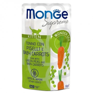  MONGE CAT WET Kitten тунец с зеленым горошком и молодой морковью 0,08