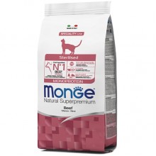 Сухой корм для котов Monge Cat Sterilised с говядиной 1,5 Кг