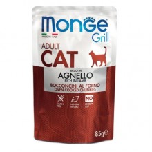 Влажный корм для котов Monge Cat GRILL Wet Adult ягненок 85 г Влажный корм для котов Monge Cat GRILL Wet Adult ягненок 85 г