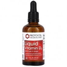Витамин D Protocol for Life Balance Liquid Vitamin D3, 400 IU 59 ml /527 servings/ Витамин D Protocol for Life Balance Liquid Vitamin D3, 400 IU 59 ml /527 servings/