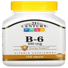 Пиридоксин 21st Century B-6 100 mg 110 Tabs