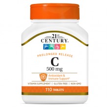 Витамин C 21st Century Vitamin C Prolonged Release 500 mg 110 Tabs
