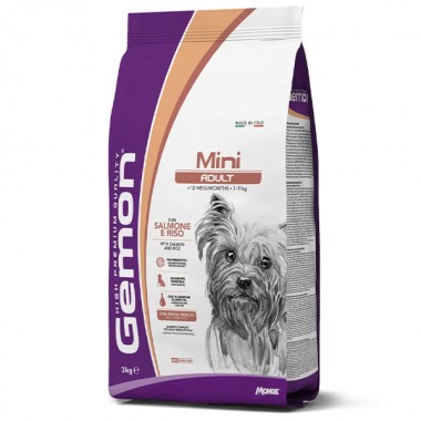 Gemon Dog Mini Adult лосось с рисом 3 Кг  Gemon Dog Mini Adult лосось с рисом 3 Кг