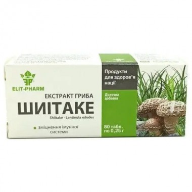 Грибной комплекс Elit-Pharm Экстракт гриба Шиитаке 80 таб