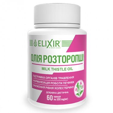 Расторопша Elixir Milk Thistle Oil 60 Caps