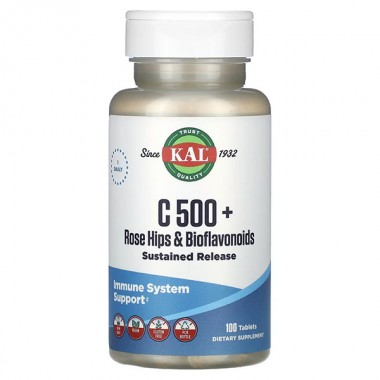 Витамин C KAL C 500 + Rose Hips & Bioflavonoids 100 Tabs Витамин C KAL C 500 + Rose Hips & Bioflavonoids 100 Tabs