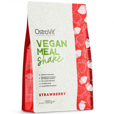 Протеин OstroVit Vegan Meal Shake 1000 g /11 servings/ Strawberry
