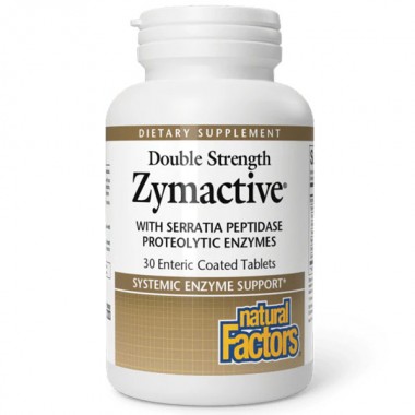 Пищеварительные ферменты Natural Factors Zymactive Double Strength  with Serratia Peptidase Proteolytic Enzymes 30 Tabs