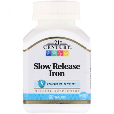 Микроэлемент Железо 21st Century Slow Release Iron 45 mg 60 Tabs Микроэлемент Железо 21st Century Slow Release Iron 45 mg 60 Tabs