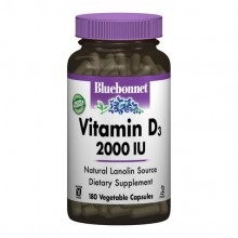 Витамин D Bluebonnet Nutrition Vitamin D3 2000IU 180 Veg Caps Витамин D Bluebonnet Nutrition Vitamin D3 2000IU 180 Veg Caps