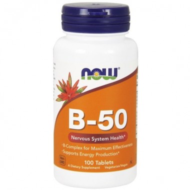 В комплекс NOW Foods Vitamin B-50 100 Tabs В комплекс NOW Foods Vitamin B-50 100 Tabs