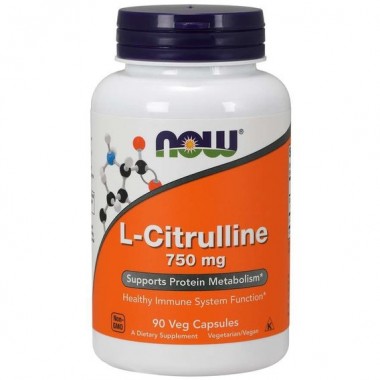 Цитруллин NOW Foods CITRULLINE 750 mg 90 Veg Caps