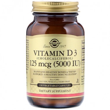 Витамин D Solgar Vitamin D3 (Cholecalciferol) 5000 IU 120 Veg Caps