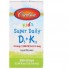 Комплекс Витамин D3+K2 Carlson Labs Kid's Super Daily D3+K2 25 mcg (1,000 IU) & 22.5 mcg 0.34 fl oz 10,16 ml