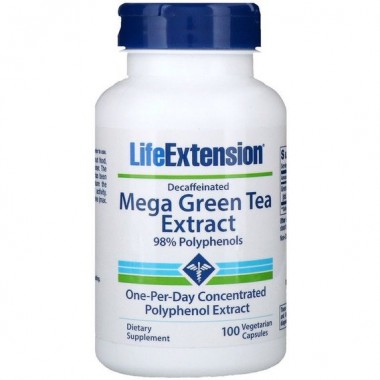 Зеленый чай Life Extension Mega Green Tea Extract Decaffeinated 100 Veg Caps