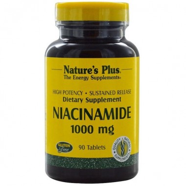 Ниацин Nature's Plus Niacinamide 1000 mg 90 Tabs