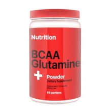 Аминокислота BCAA для спорта AB PRO BCAA + Glutamine Powder 1000 g /84 servings/ Клубника