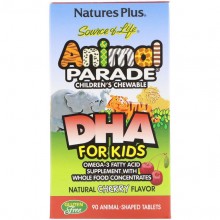 Омега 3 Nature's Plus Animal Parade, DHA for Kids 90 Animal-Shaped Chewables Natural Cherry Flavor NAP-29999 Омега 3 Nature's Plus Animal Parade, DHA for Kids 90 Animal-Shaped Chewables Natural Cherry Flavor NAP-29999