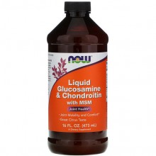Препарат для суставов и связок NOW Foods Liquid Glucosamine & Chondroitin with MSM, 16 fl oz 473 ml NOW-03175 Препарат для суставов и связок NOW Foods Liquid Glucosamine & Chondroitin with MSM, 16 fl oz 473 ml NOW-03175