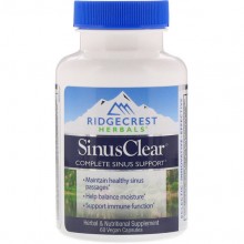 Натуральная добавка для иммунитета RidgeCrest Herbals SinusClear 60 Veg Caps RCH587