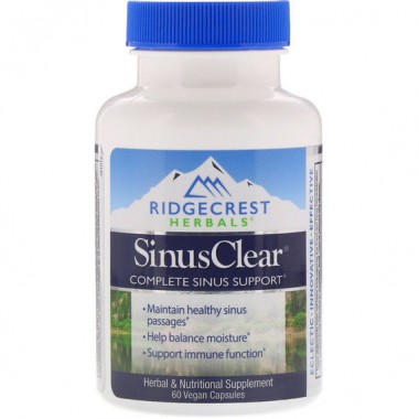 Натуральная добавка для иммунитета RidgeCrest Herbals SinusClear 60 Veg Caps RCH587