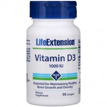Витамин D Life Extension Vitamin D3 1000 IU 90 Softgels LEX-17539