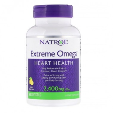 Омега 3 Natrol Extreme Omega 2400 mg 60 Softgels Lemon NTL-04510